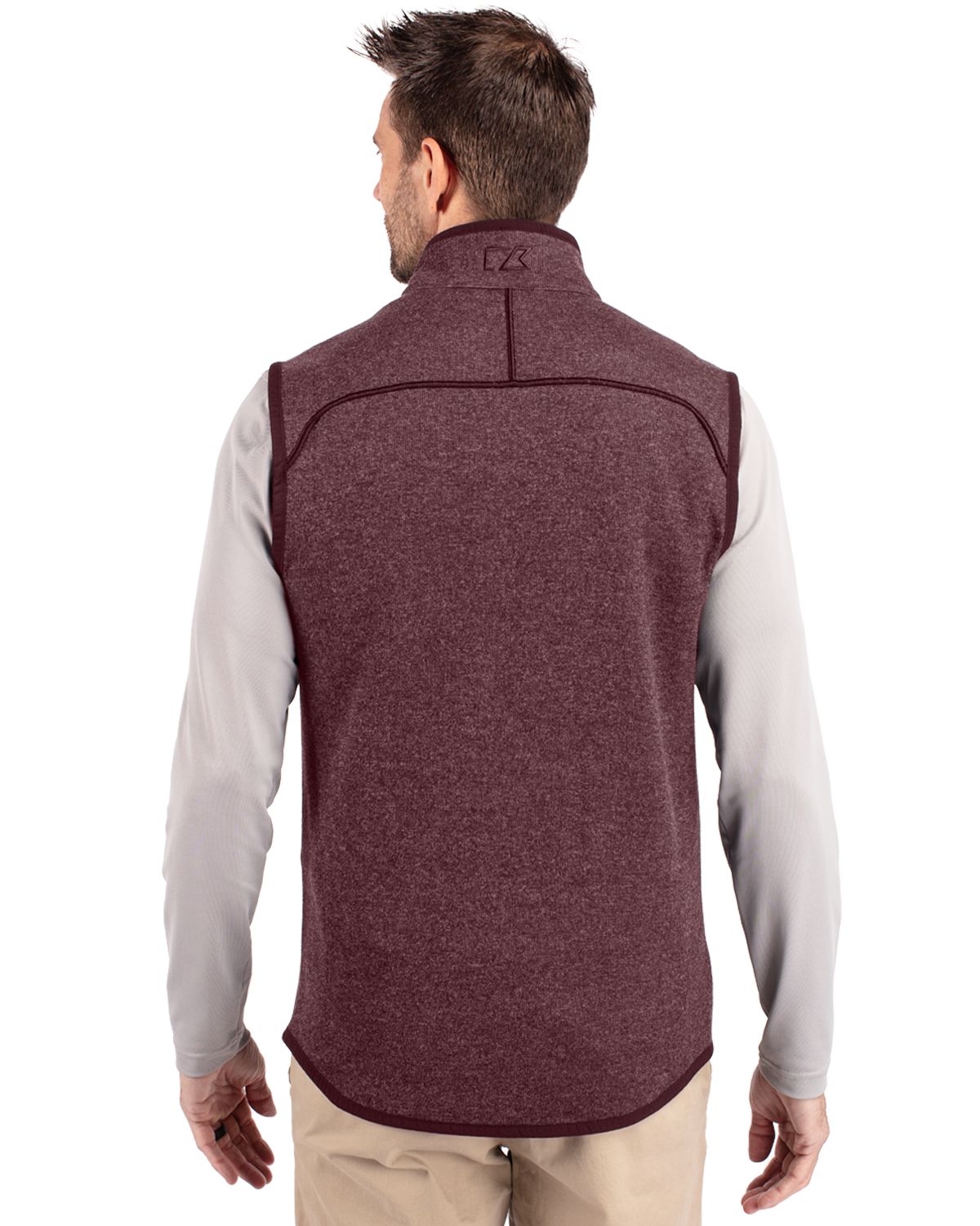 Cutter & Buck® Mainsail Sweater-Knit Mens Full Zip Vest