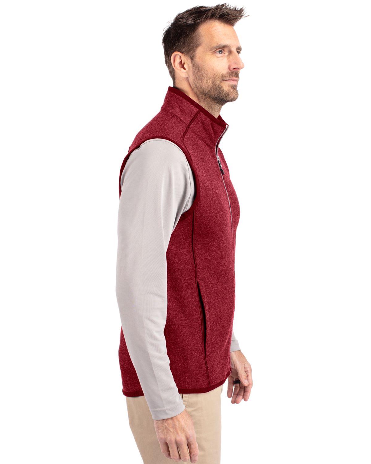 Cutter & Buck® Mainsail Sweater-Knit Mens Full Zip Vest