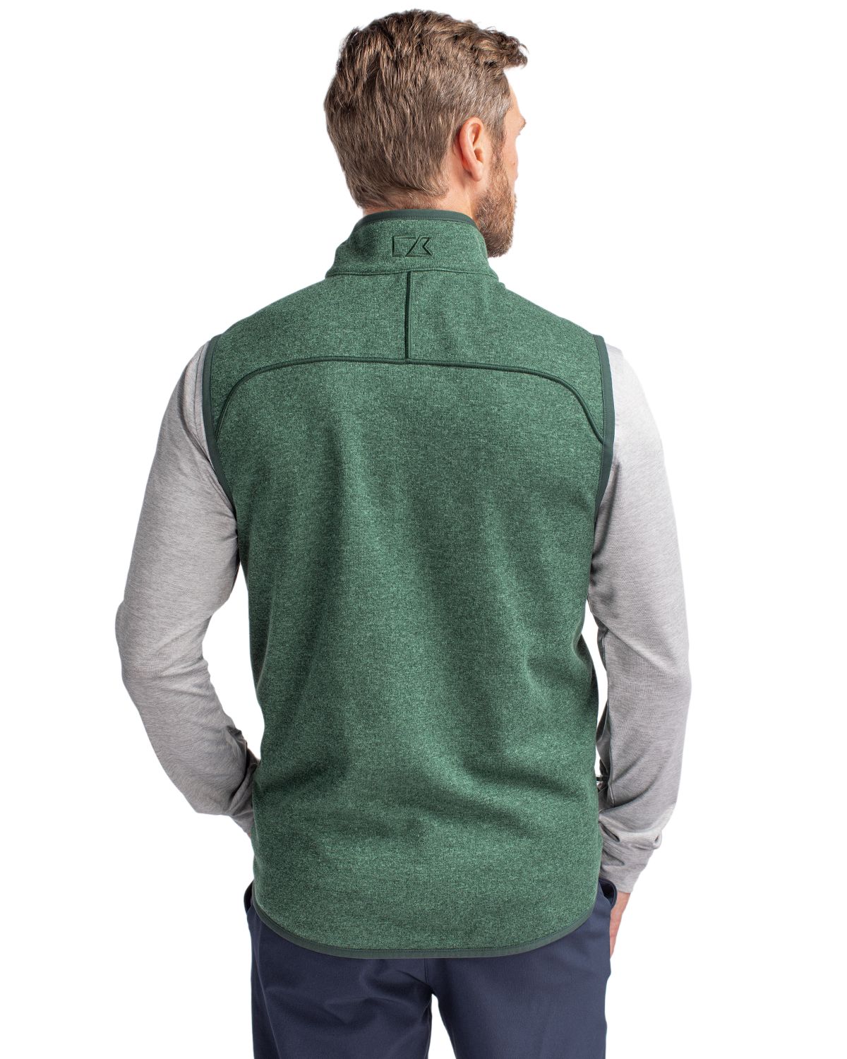 Cutter & Buck® Mainsail Sweater-Knit Mens Full Zip Vest