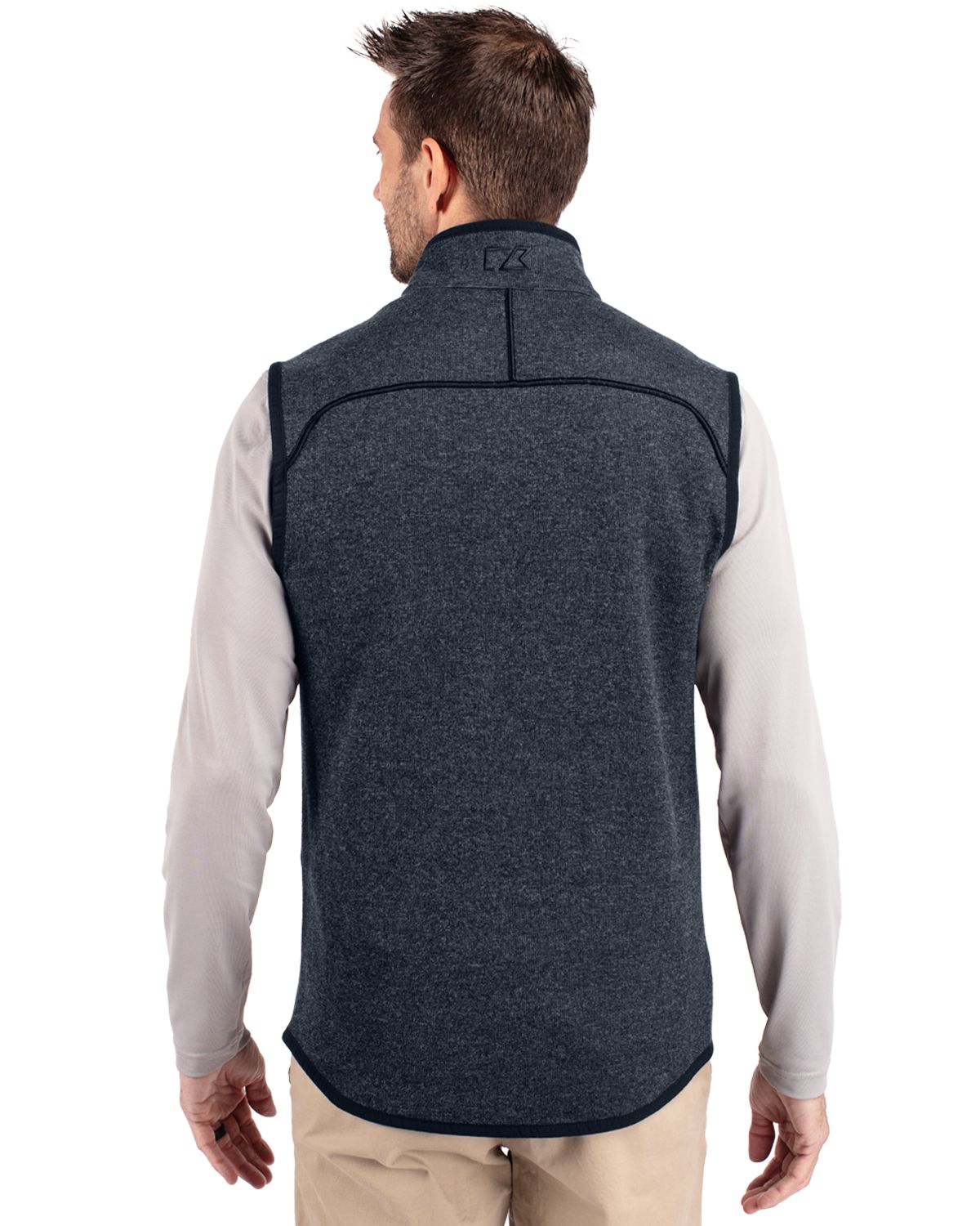 Cutter & Buck® Mainsail Sweater-Knit Mens Full Zip Vest