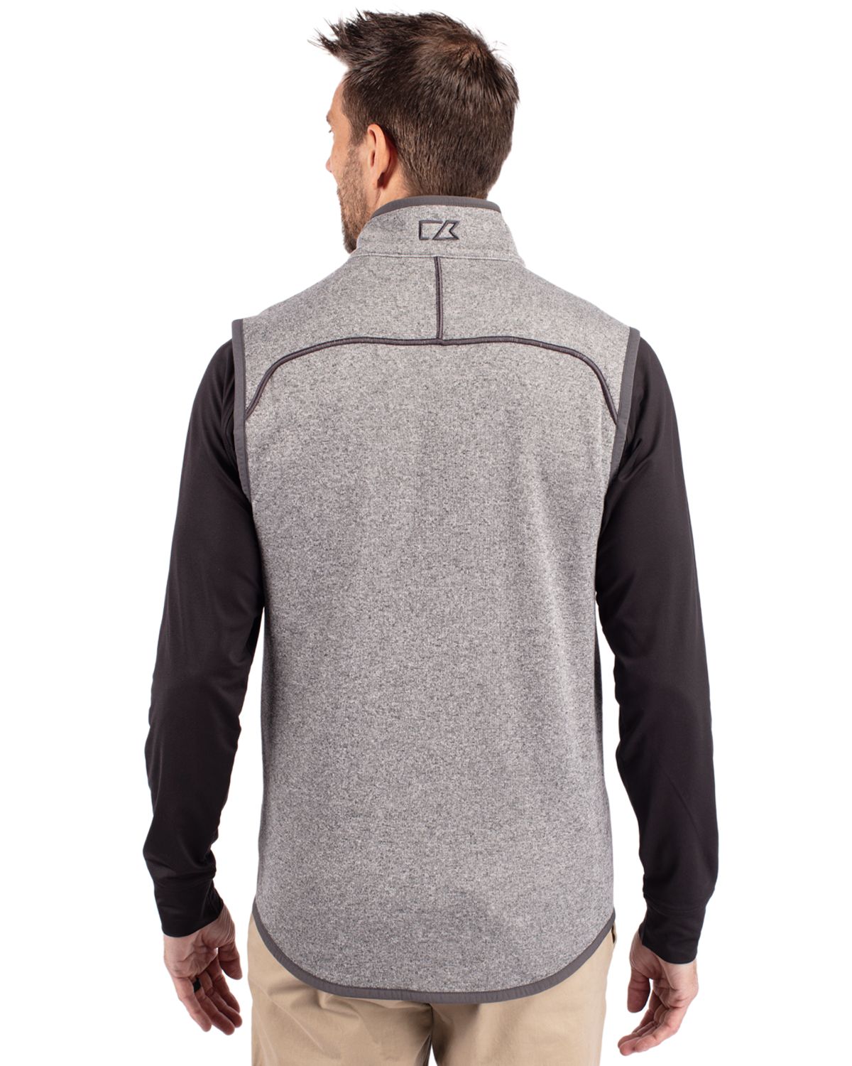 Cutter & Buck® Mainsail Sweater-Knit Mens Big and Tall Full Zip Vest