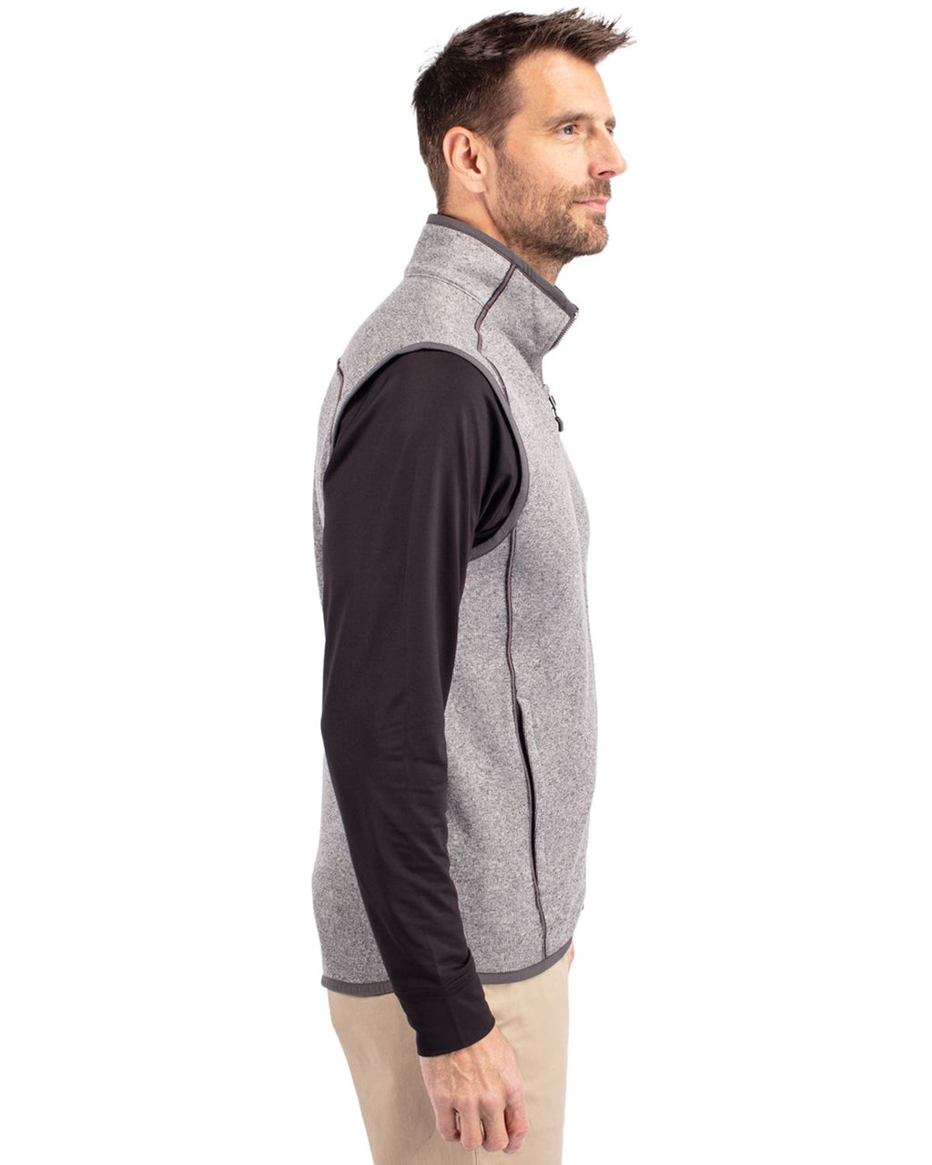 Cutter & Buck® Mainsail Sweater-Knit Mens Full Zip Vest