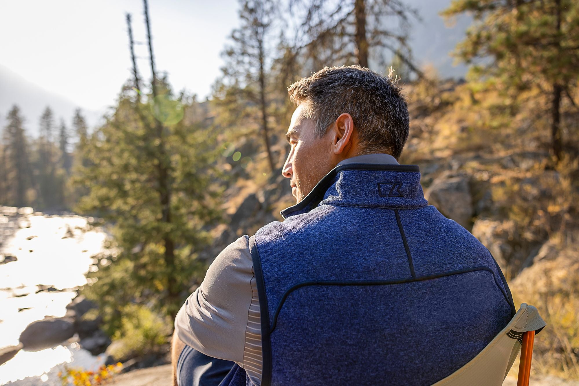 Cutter & Buck® Mainsail Sweater-Knit Mens Full Zip Vest