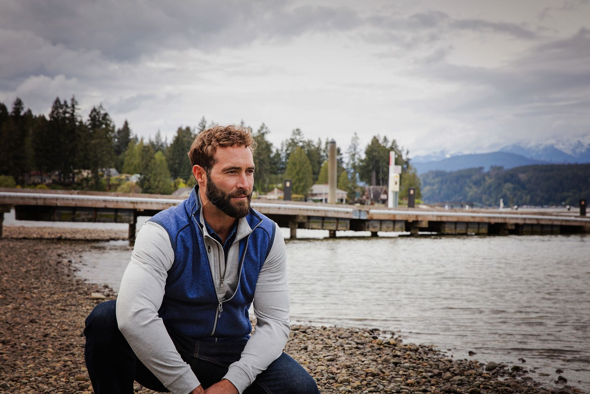 Cutter & Buck® Mainsail Sweater-Knit Mens Full Zip Vest