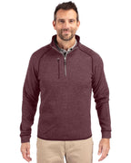Cutter & Buck® Mainsail Sweater-Knit Mens Half Zip Pull Over Jacket