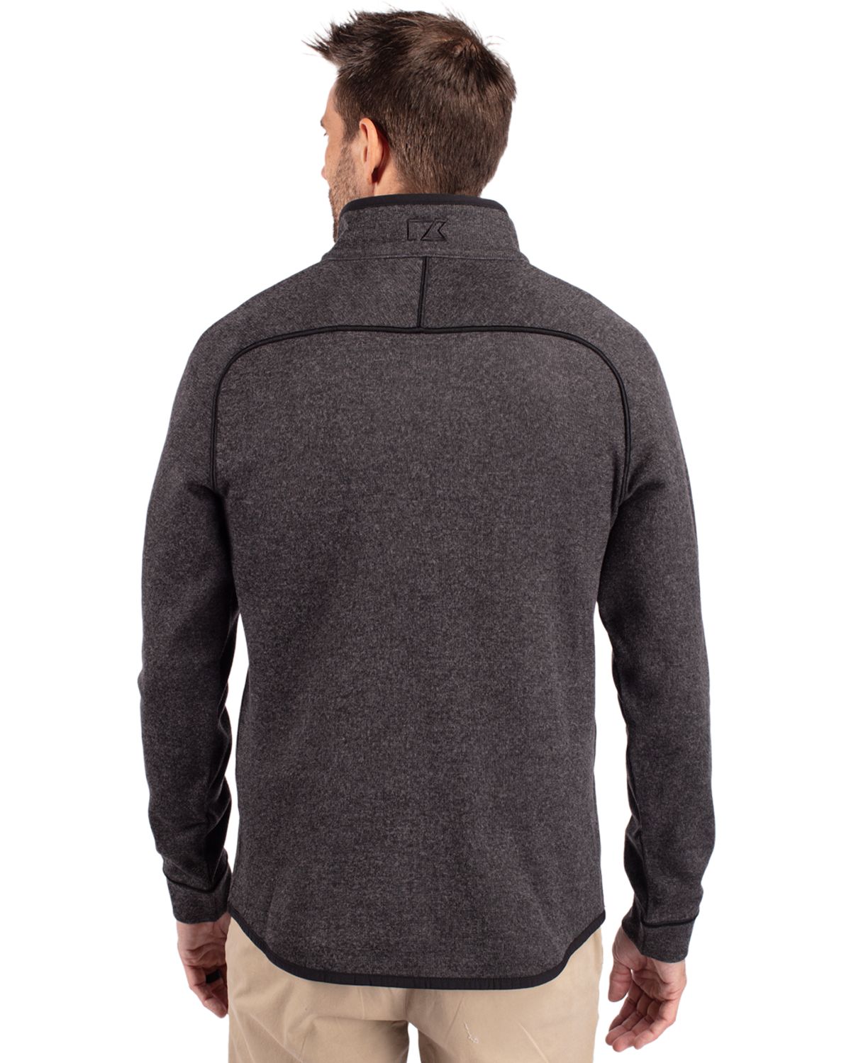 Cutter & Buck® Mainsail Sweater-Knit Mens Half Zip Pull Over Jacket