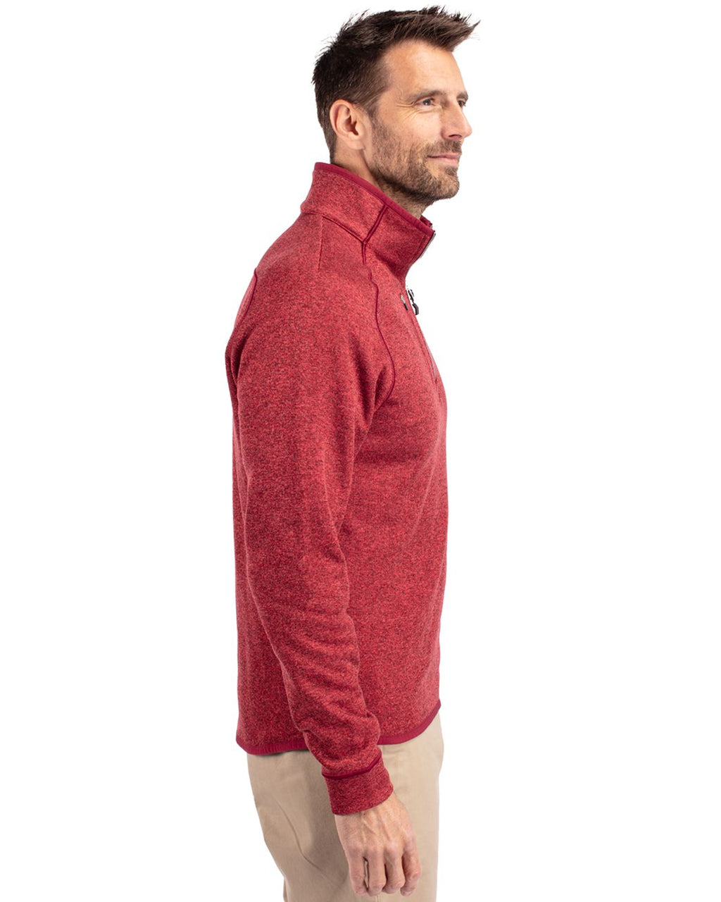 Cutter & Buck® Mainsail Sweater-Knit Mens Half Zip Pull Over Jacket