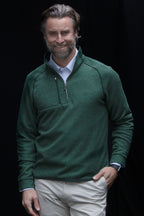 Cutter & Buck® Mainsail Sweater-Knit Mens Half Zip Pull Over Jacket