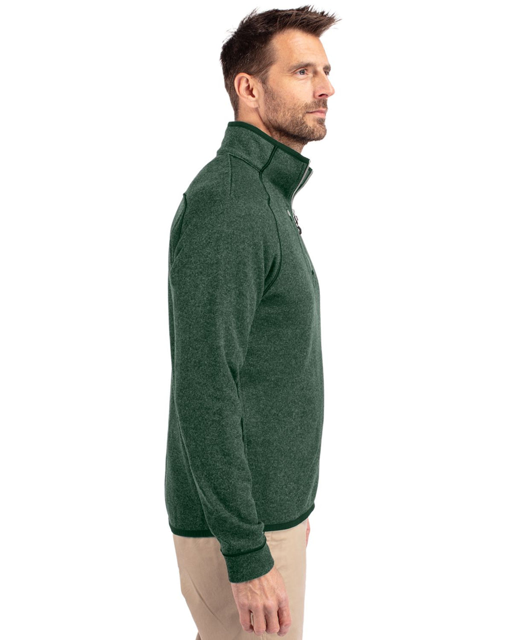 Cutter & Buck® Mainsail Sweater-Knit Mens Half Zip Pull Over Jacket