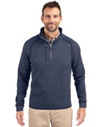 Cutter & Buck® Mainsail Sweater-Knit Mens Big and Tall Half Zip Pull Over Jacket