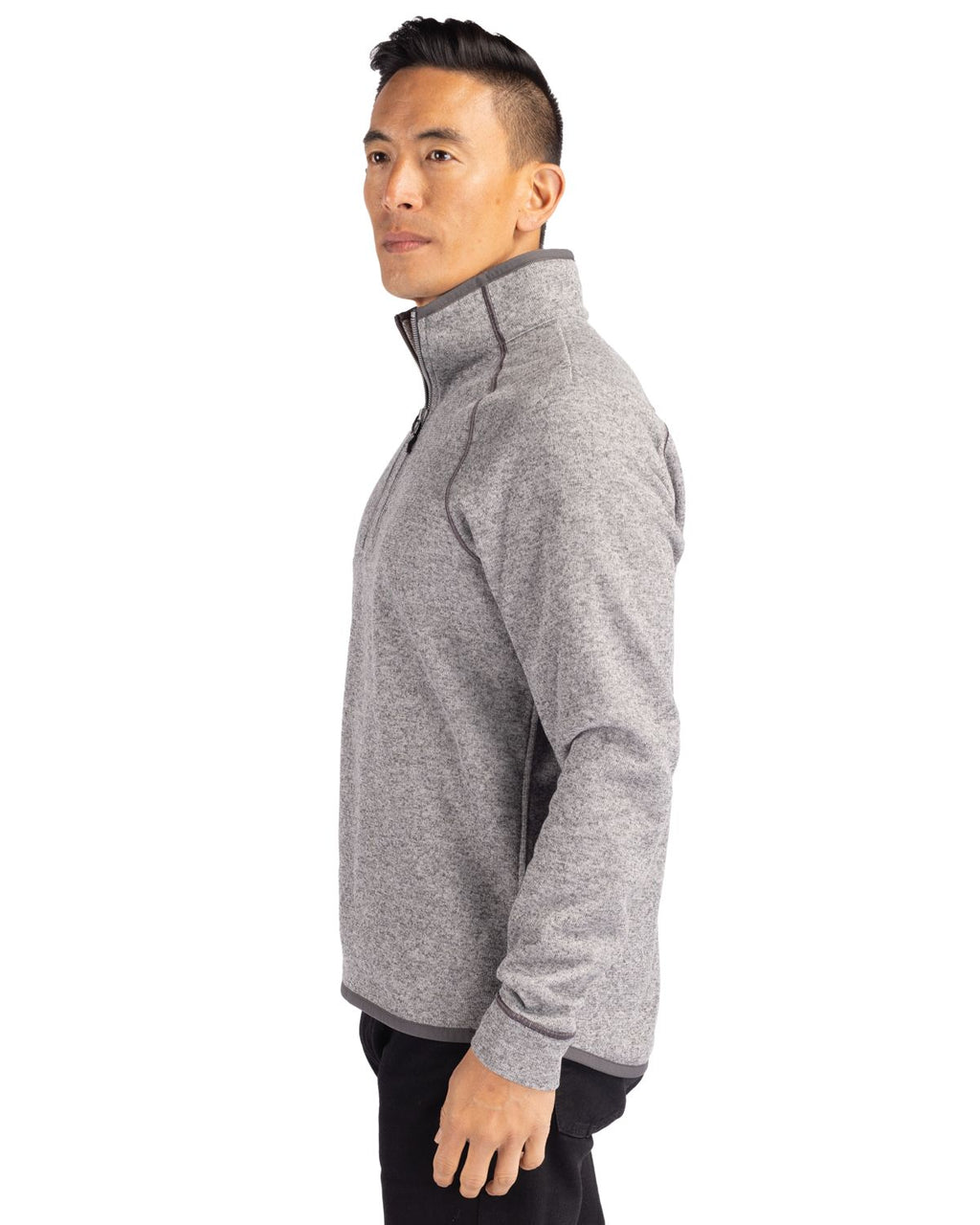 Cutter & Buck® Mainsail Sweater-Knit Mens Half Zip Pull Over Jacket