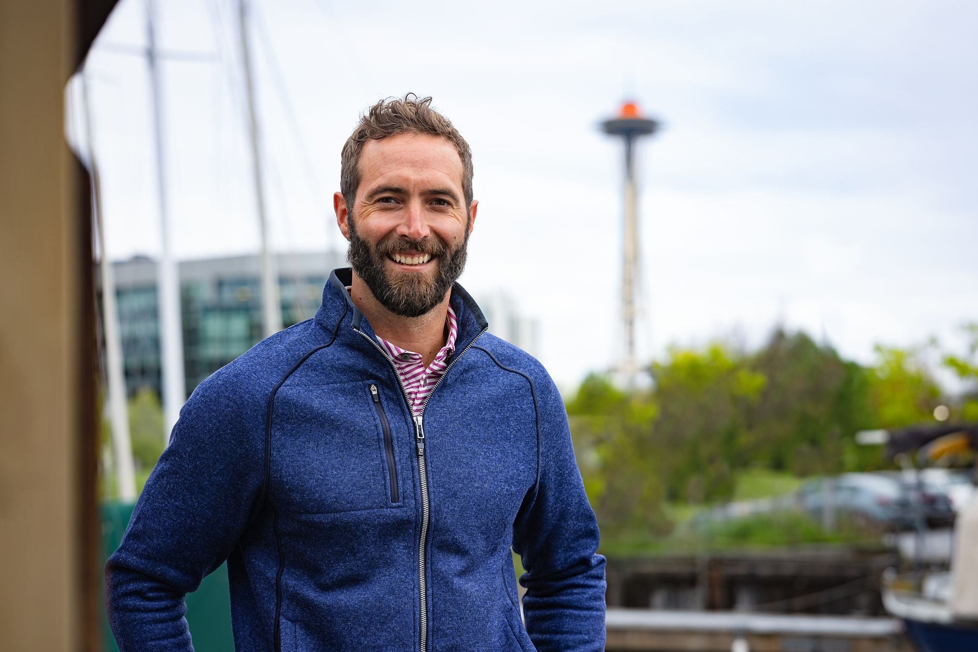 Cutter & Buck® Mainsail Sweater-Knit Mens Full Zip Jacket
