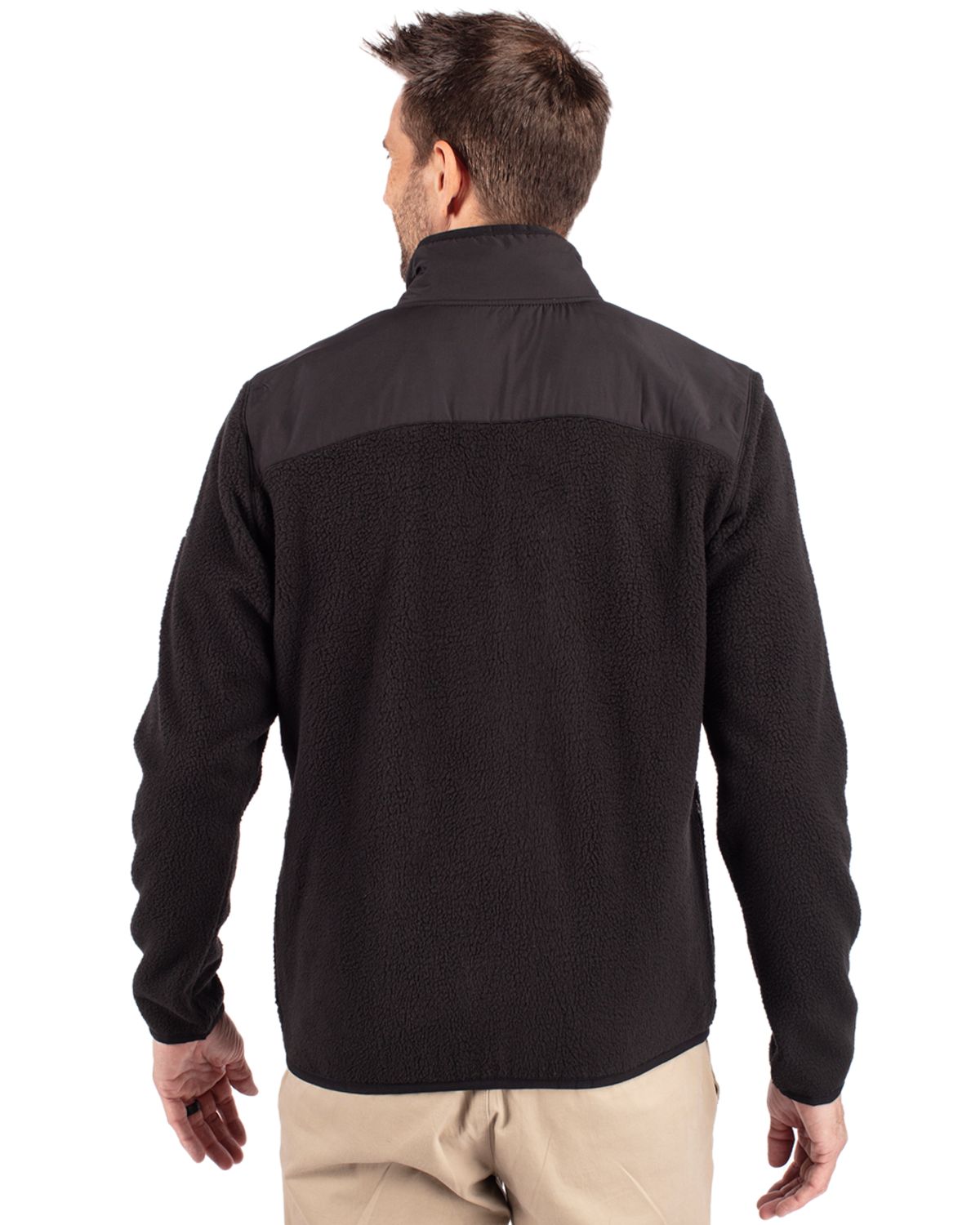 Cutter & Buck® Cascade Eco Sherpa Mens Big & Tall Fleece Jacket