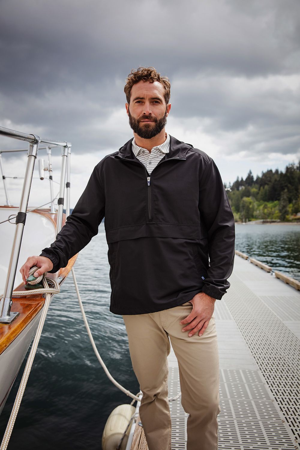 Cutter & Buck® Charter Eco Recycled Mens Anorak Jacket