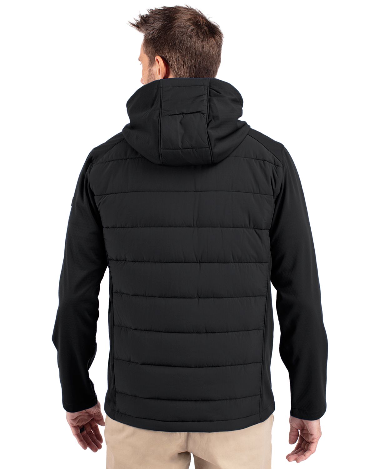 Cutter & Buck® Evoke Hybrid Eco Softshell Recycled Full Zip Mens Big & Tall Hooded Jacket