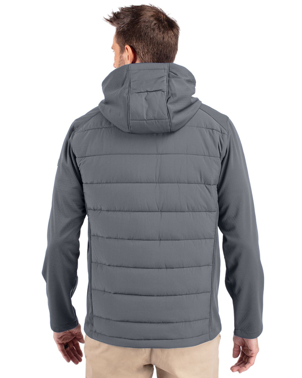 Cutter & Buck® Evoke Hybrid Eco Softshell Recycled Full Zip Mens Big & Tall Hooded Jacket