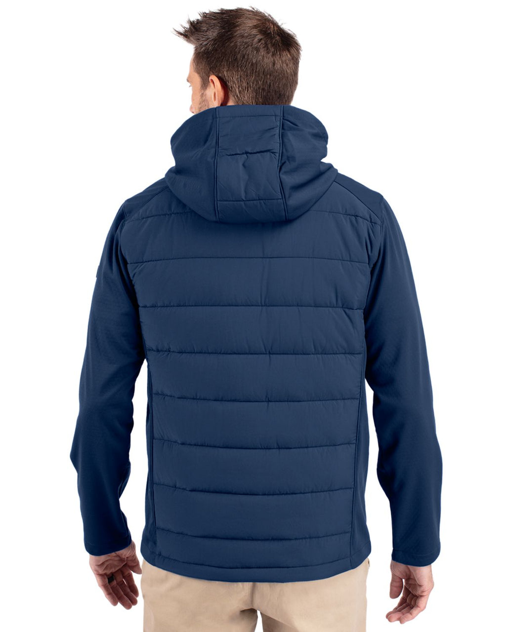 Cutter & Buck® Evoke Hybrid Eco Softshell Recycled Full Zip Mens Big & Tall Hooded Jacket