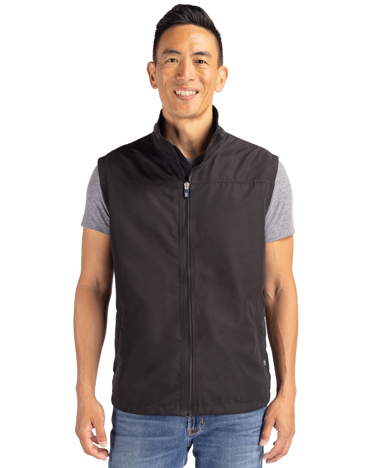 Cutter & Buck® Charter Eco Recycled Mens Big & Tall Full-Zip Vest
