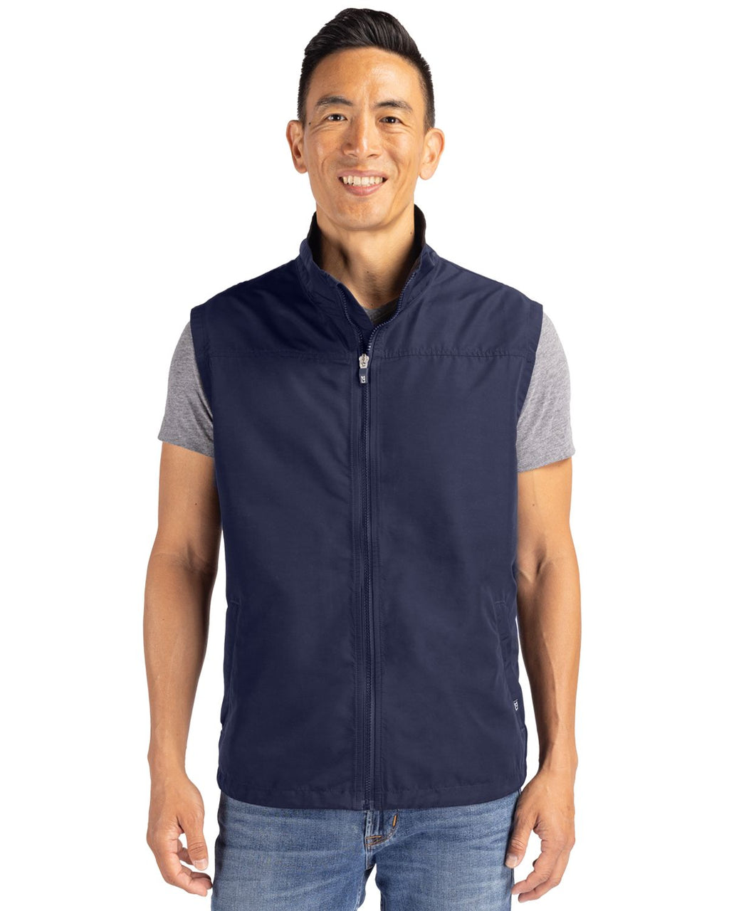 Cutter & Buck® Charter Eco Recycled Mens Big & Tall Full-Zip Vest