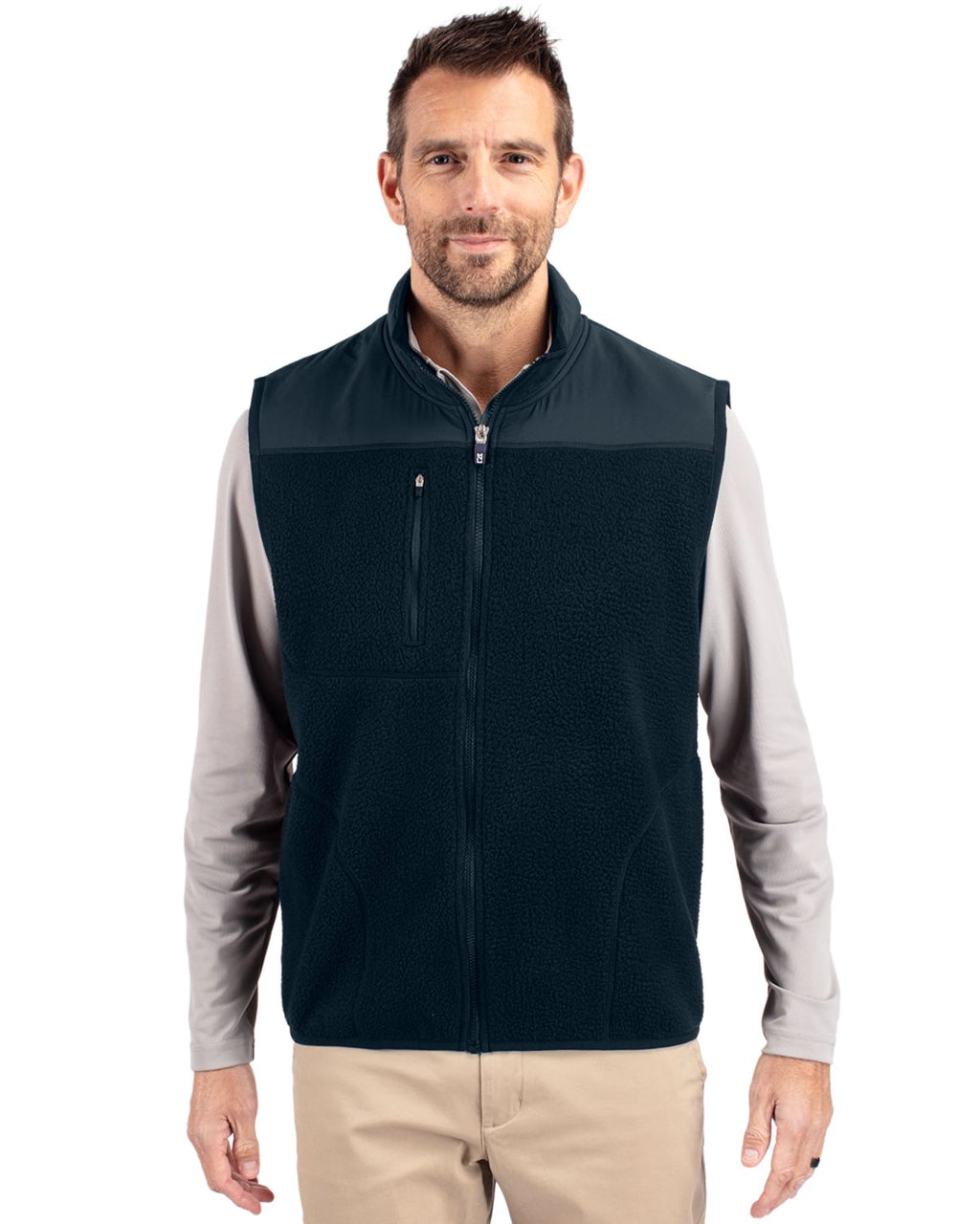 Cutter & Buck® Cascade Eco Sherpa Mens Big and Tall Fleece Vest