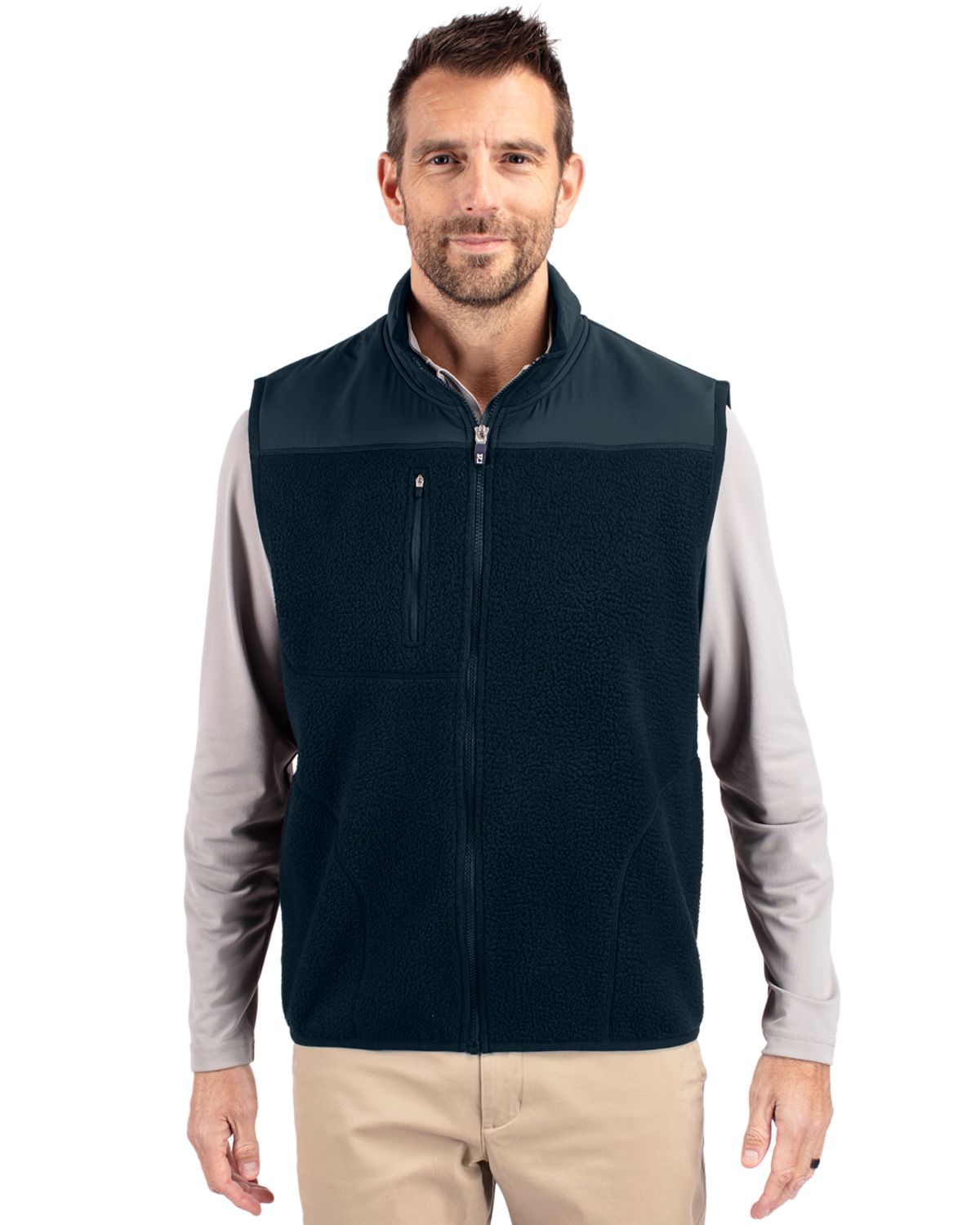 Cutter & Buck® Cascade Eco Sherpa Mens Big and Tall Fleece Vest