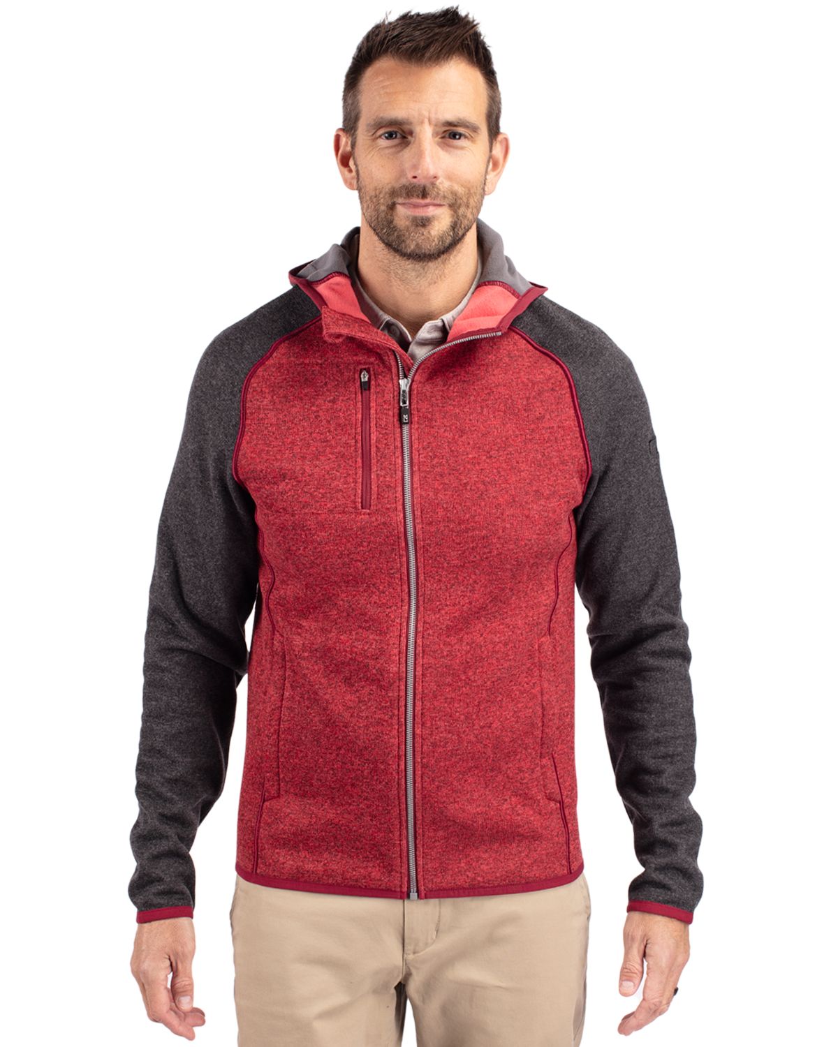 Cutter & Buck® Mainsail Full Zip Hooded Mens Jacket