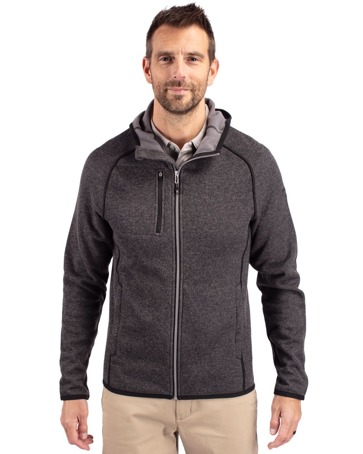 Cutter & Buck® Mainsail Full Zip Hooded Mens Jacket