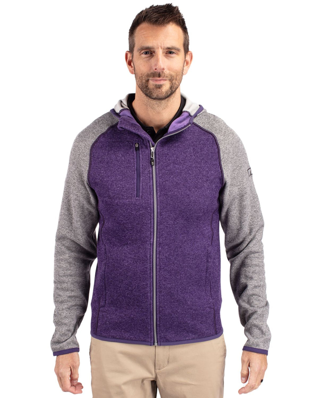 Cutter & Buck® Mainsail Full Zip Hooded Mens Jacket