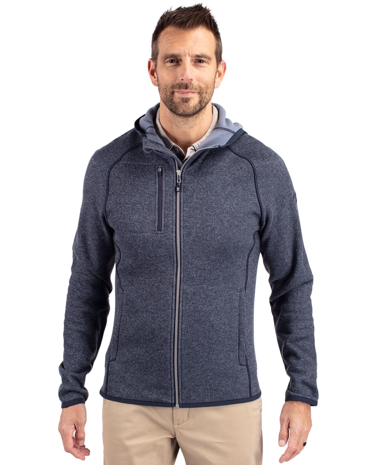 Cutter & Buck® Mainsail Full Zip Hooded Mens Jacket