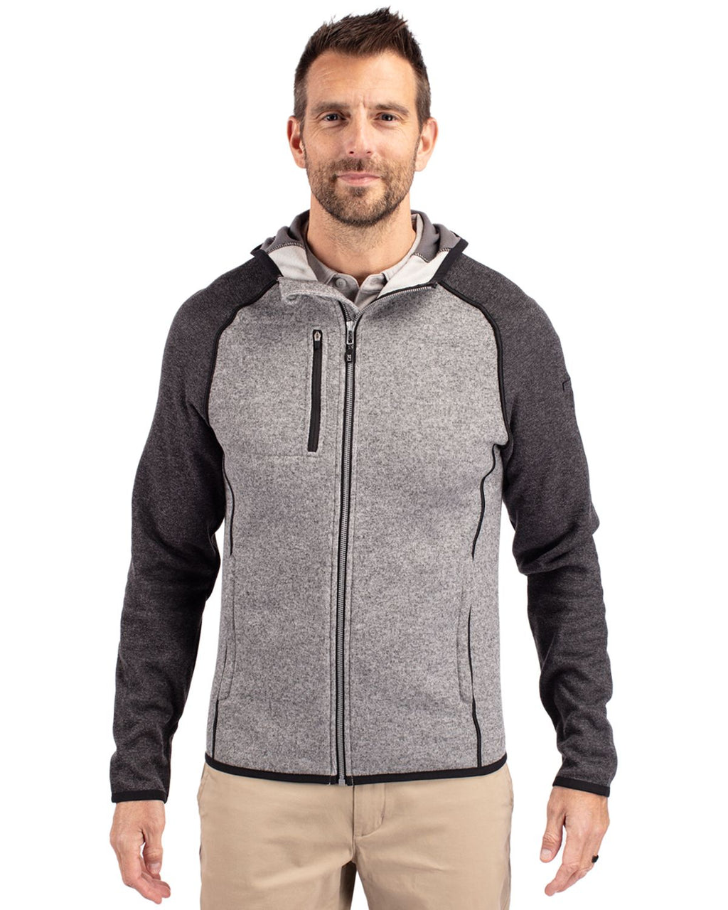 Cutter & Buck® Mainsail Full Zip Hooded Mens Jacket