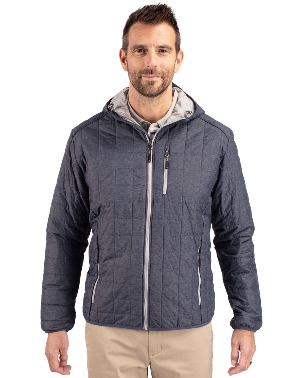 Cutter & Buck® Rainier Primaloft Eco Mens Full Zip Hooded Jacket