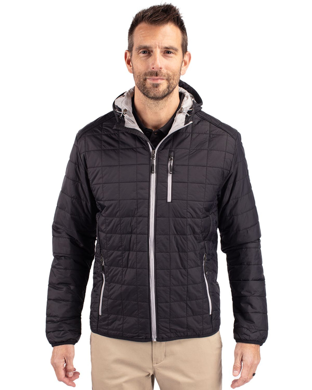 Cutter & Buck® Rainier Primaloft Eco Mens Full Zip Hooded Jacket