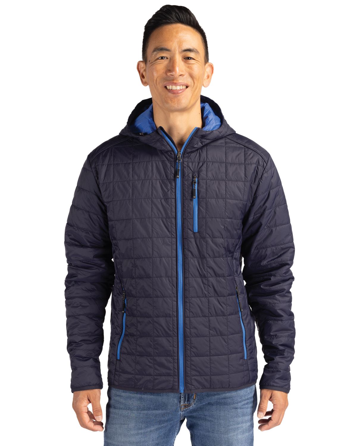 Cutter & Buck® Rainier Primaloft Eco Mens Full Zip Hooded Jacket