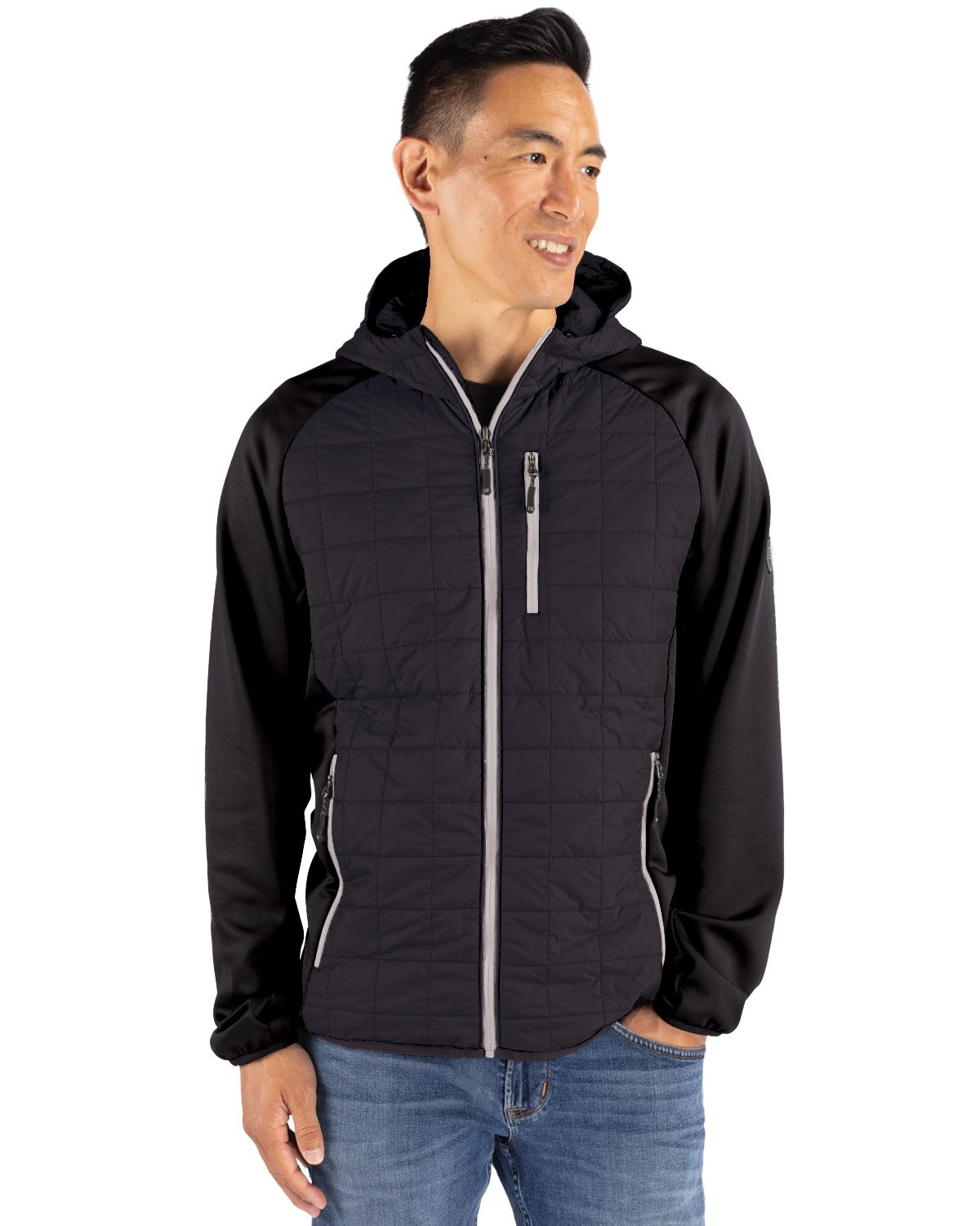 Cutter & Buck® Rainier Primaloft Mens Eco Full Zip Hybrid Jacket