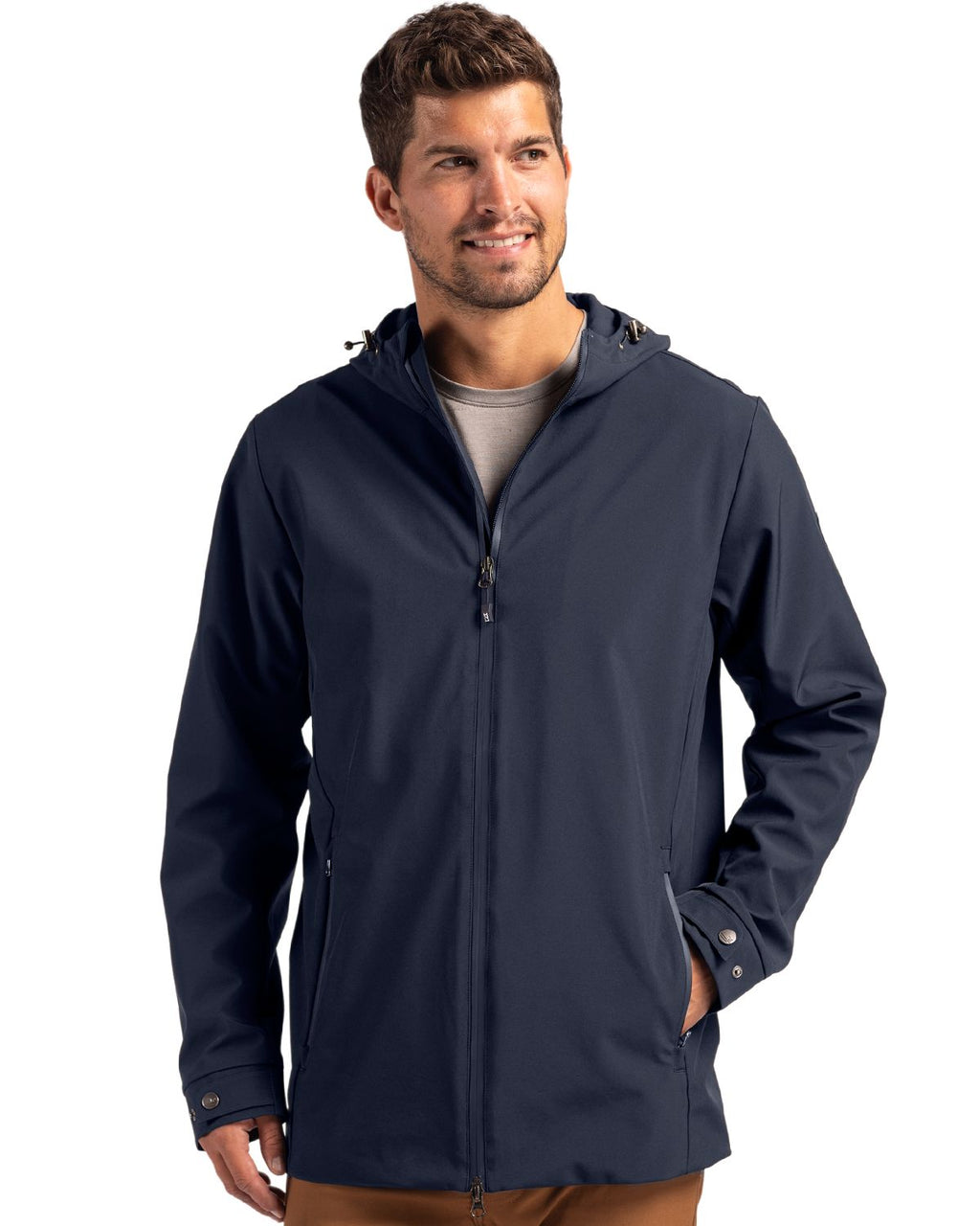 Cutter & Buck® Camano Everyday Stretch Recycled Mens Water Resistant Jacket