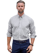 Cutter & Buck® Stretch Oxford Stripe Mens Big and Tall Long Sleeve Dress Shirt