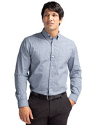 Cutter & Buck® Easy Care Stretch Gingham Mens Long Sleeve Dress Shirt