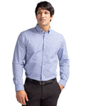 Cutter & Buck® Easy Care Stretch Gingham Mens Big and Tall Long Sleeve Dress Shirt