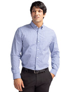 Cutter & Buck® Easy Care Stretch Gingham Mens Long Sleeve Dress Shirt