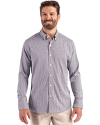 Cutter & Buck® Skyline Epic Confidence Recycled Gingham Mens Big & Tall Long Sleeve Dress Shirt