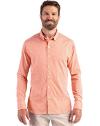 Cutter & Buck® Skyline Epic Confidence Recycled Gingham Mens Big & Tall Long Sleeve Dress Shirt