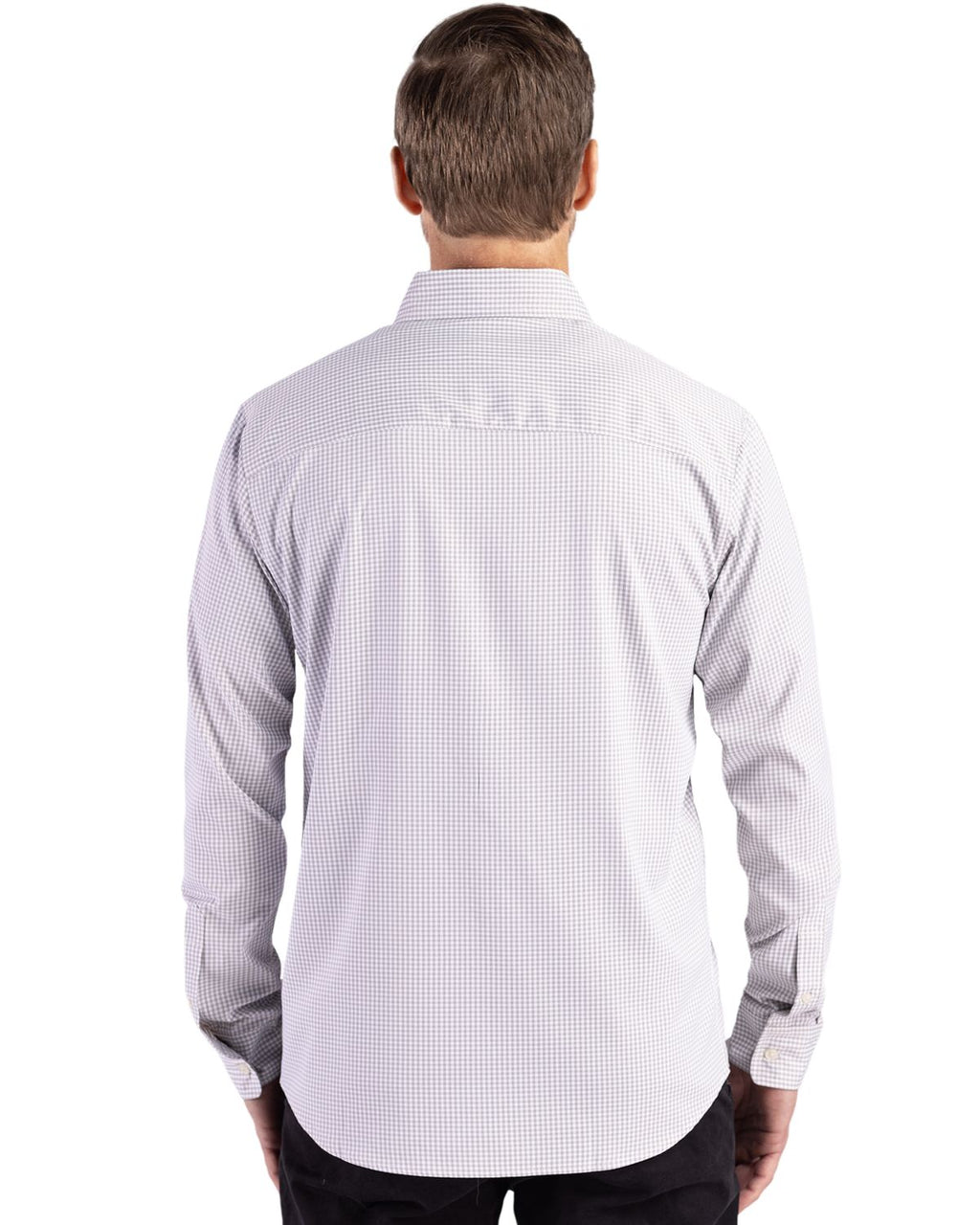 Cutter & Buck® Skyline Epic Confidence Recycled Gingham Mens Big & Tall Long Sleeve Dress Shirt