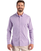 Cutter & Buck® Skyline Epic Confidence Recycled Gingham Mens Big & Tall Long Sleeve Dress Shirt