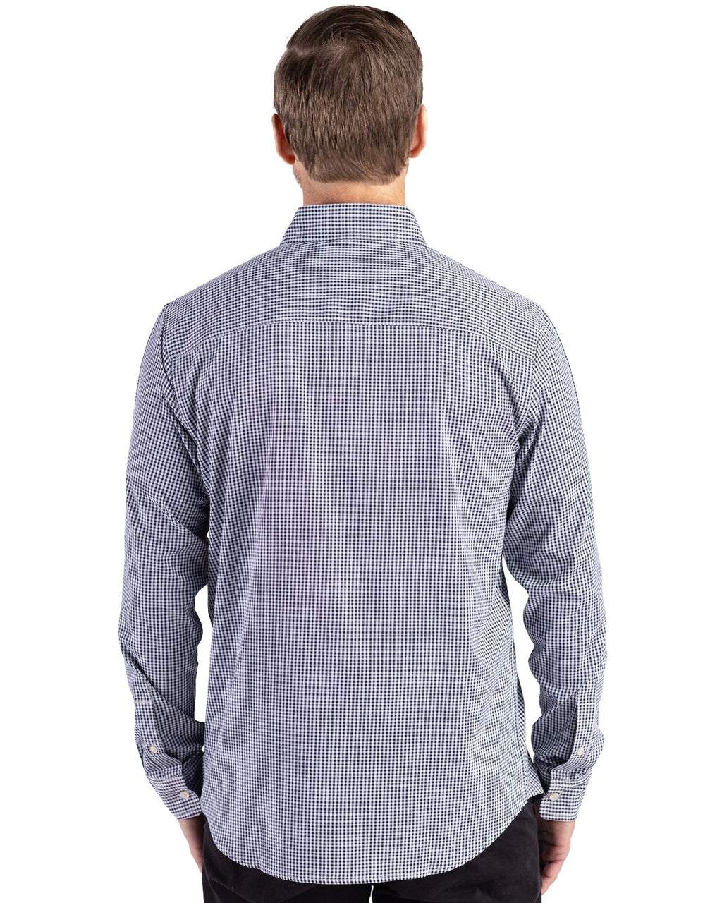 Cutter & Buck® Skyline Epic Confidence Recycled Gingham Mens Long Sleeve Dress Shirt