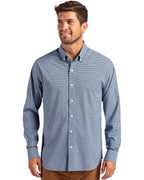Cutter & Buck® Skyline Epic Confidence Recycled Gingham Mens Big & Tall Long Sleeve Dress Shirt