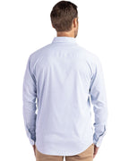Cutter & Buck® Skyline Epic Confidence Recycled Pinstripe Mens Long Sleeve Dress Shirt