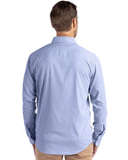 Cutter & Buck® Skyline Epic Confidence Recycled Pinstripe Mens Long Sleeve Dress Shirt