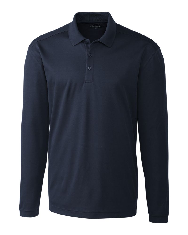 Clique® Spin Eco Performance Pique Long Sleeve Mens Polo