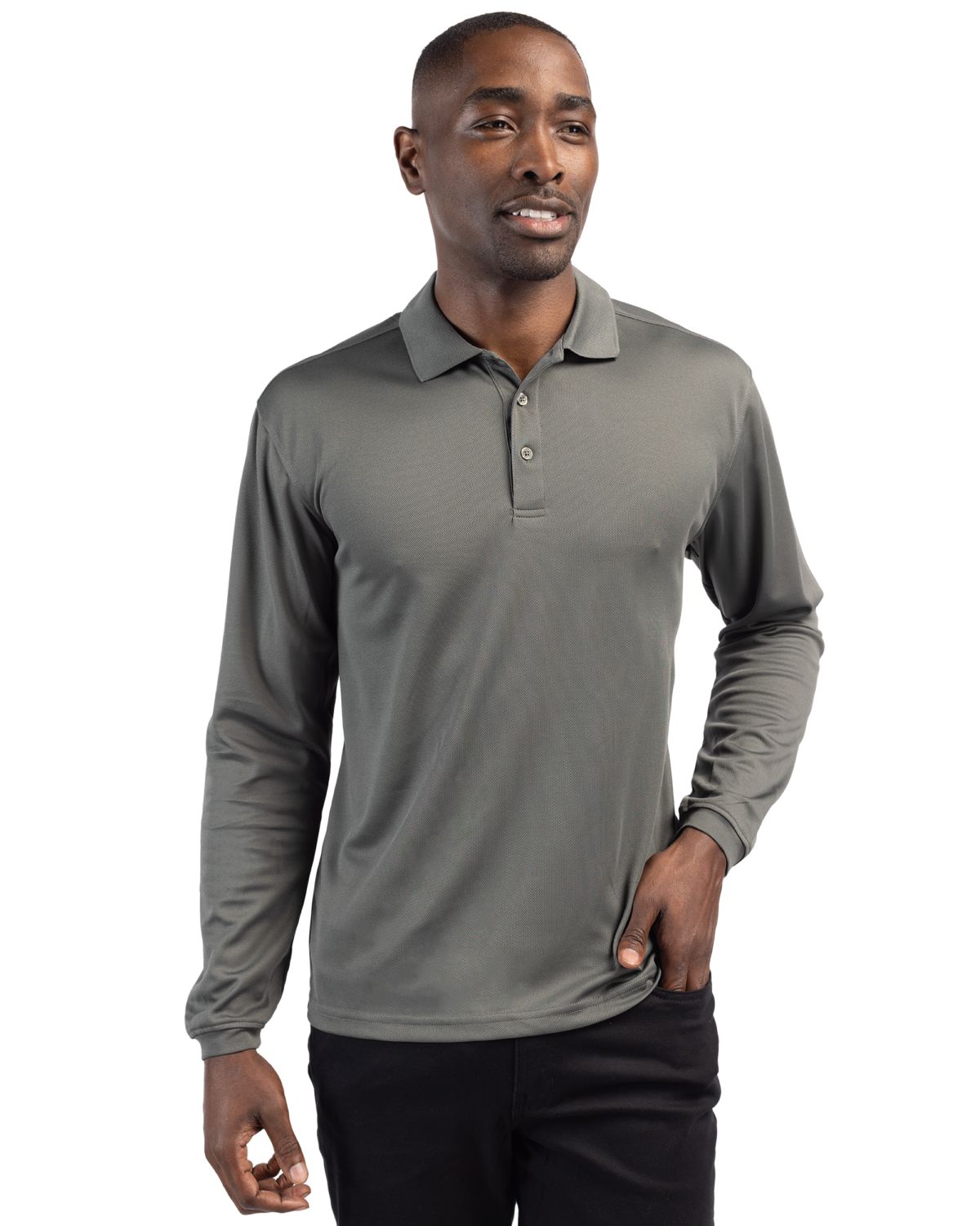 Clique® Spin Eco Performance Pique Long Sleeve Mens Polo