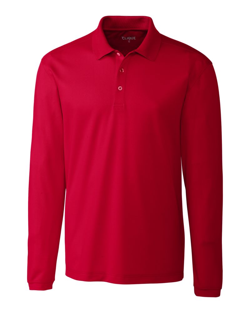 Clique® Spin Eco Performance Pique Long Sleeve Mens Polo